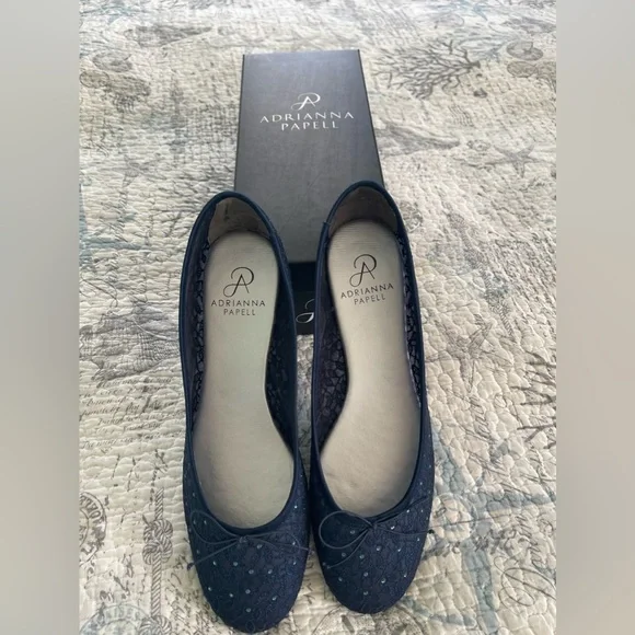 Adrianna Papell Women’s Shirley Ballet Flats in Navy - Picture 7 of 8